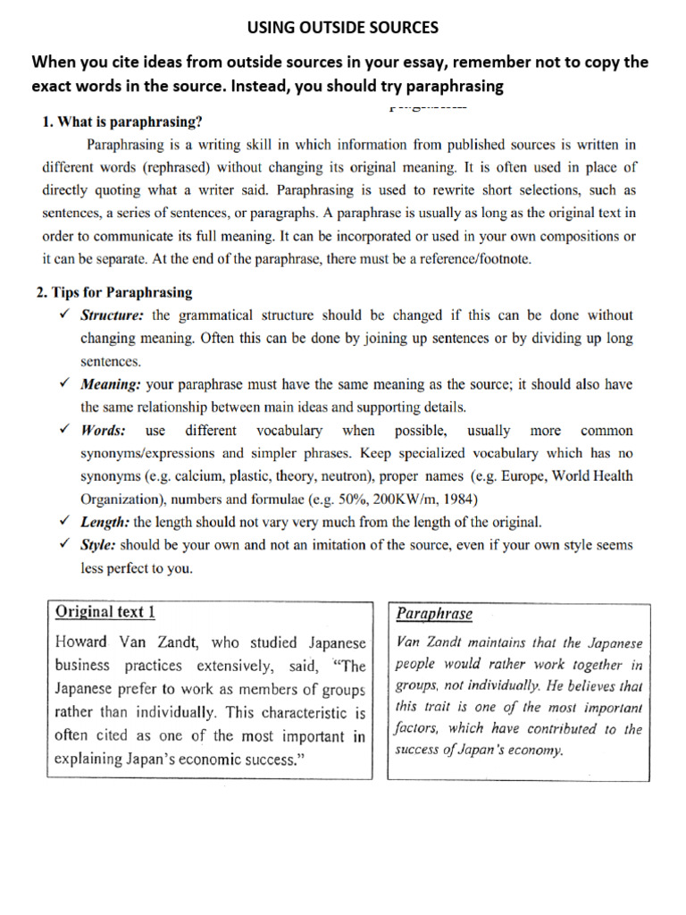 WEEK 2 - USING OUTSIDE SOURCES | PDF | Stress (Linguistics) | Linguistics