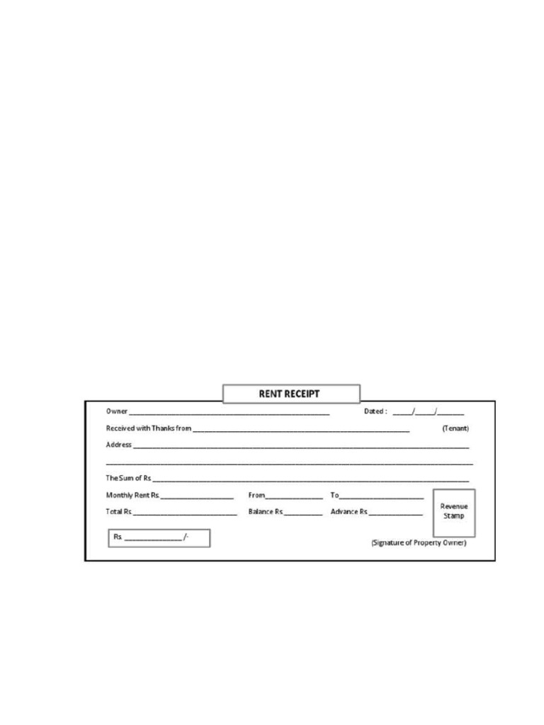 Rent Receipt | PDF