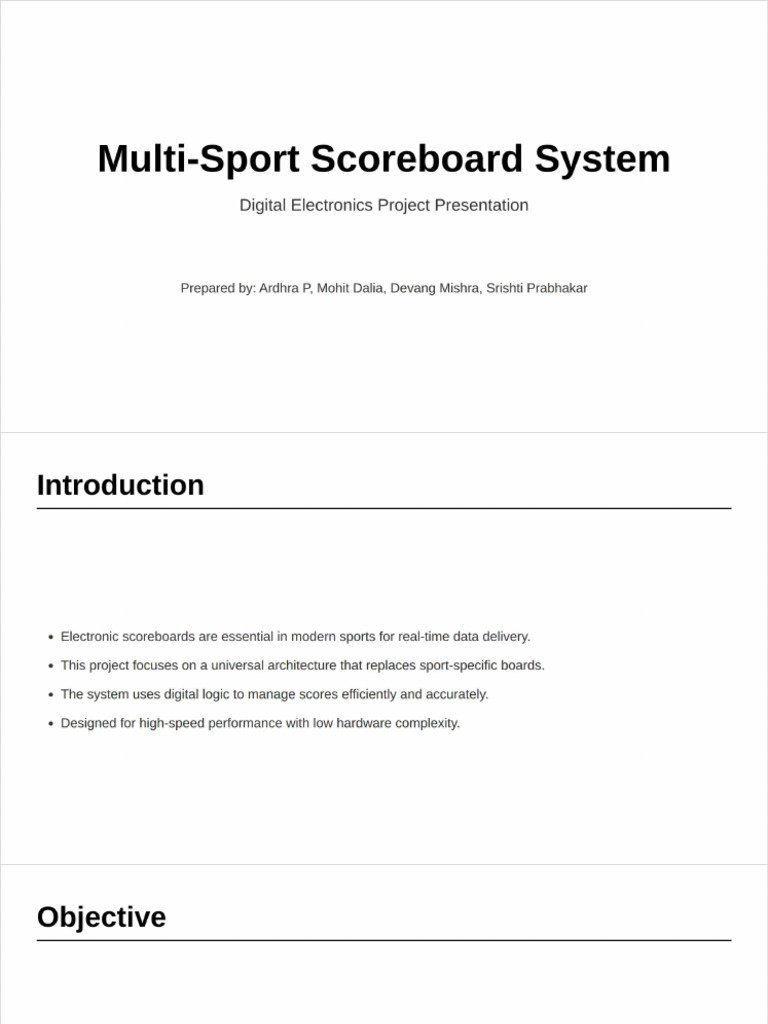 Multi-Sport Scoreboard System (1) | PDF