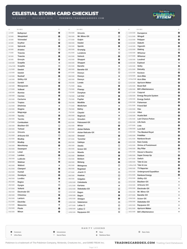 pokemon platinum rising rivals card list Platinum: Rising Rivals