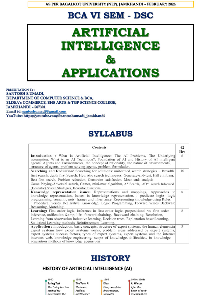 BCA 6th Semester AI Notes | PDF | Artificial Intelligence ...