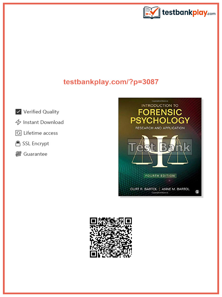 Introduction to Forensic Psychology Research and Application 4th ...