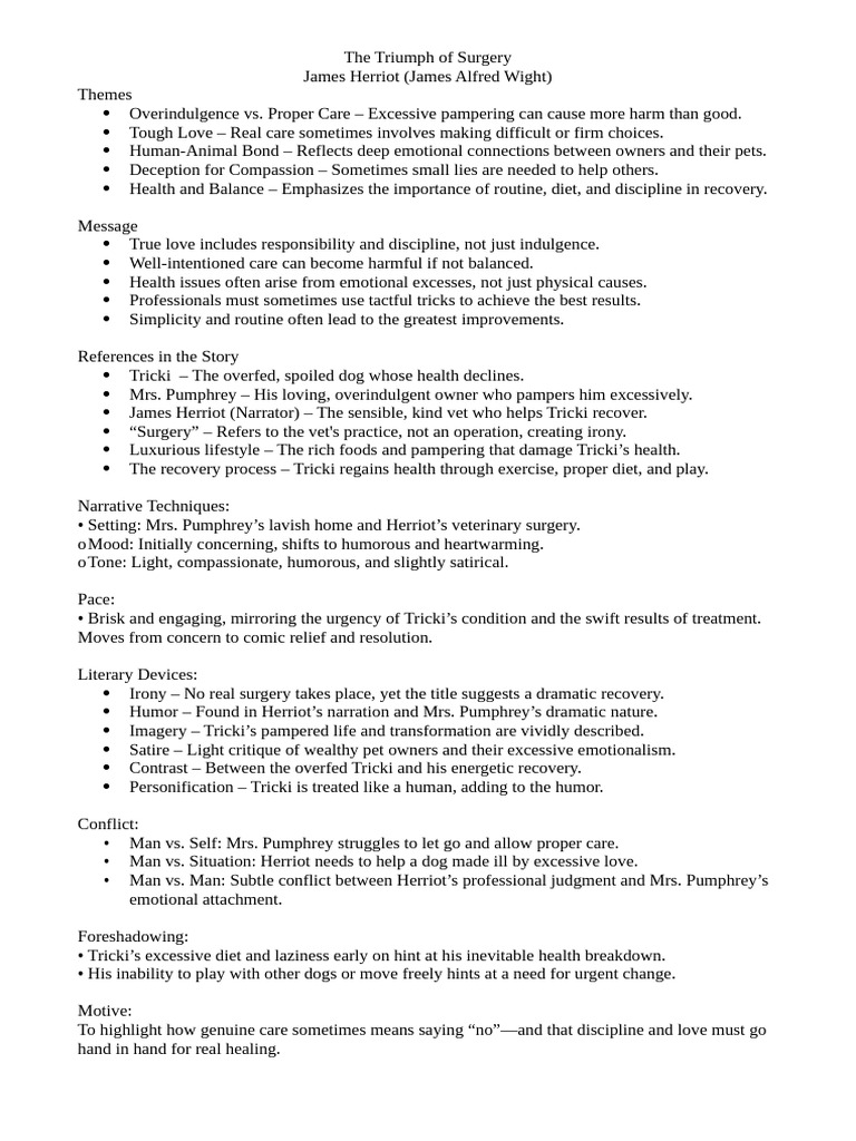 The Triumph of Surgery- NOTES | PDF