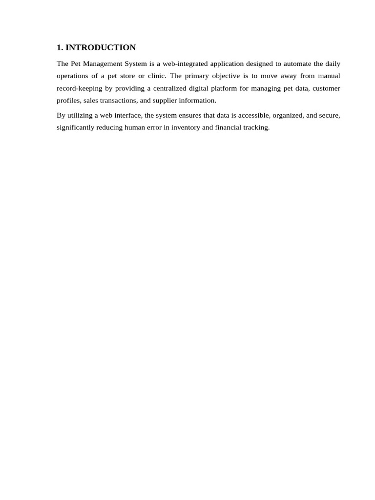 Pet Management System Report Final | PDF | Microsoft Sql Server | Databases