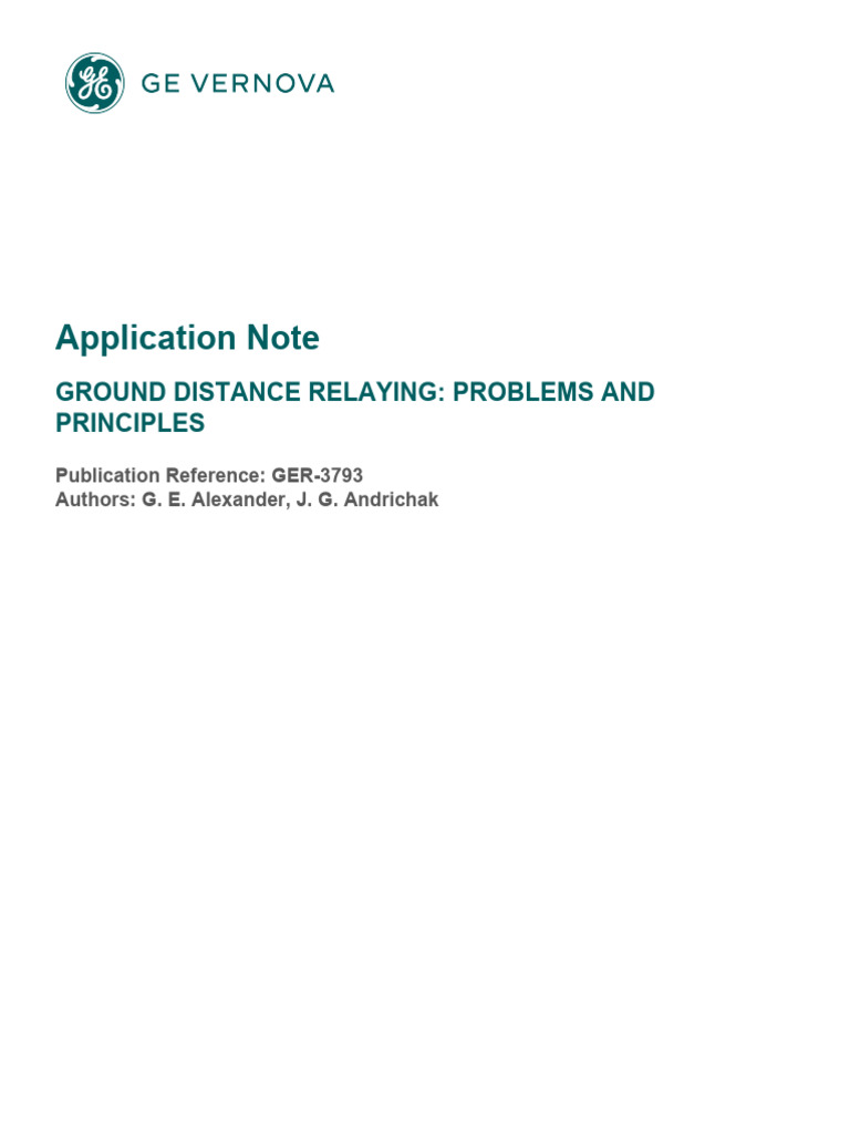 Ground Distance Protection | PDF | Electrical Impedance | Electrical ...
