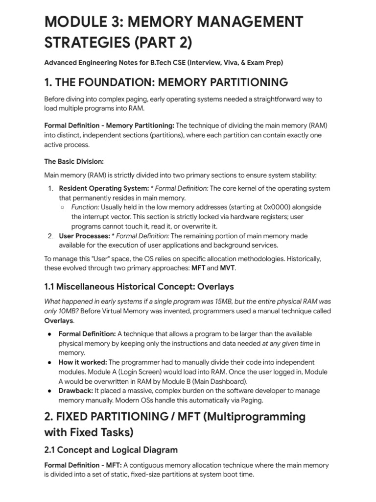 OS Module 3 Part2 Notes.md | PDF | Operating System | Office Equipment