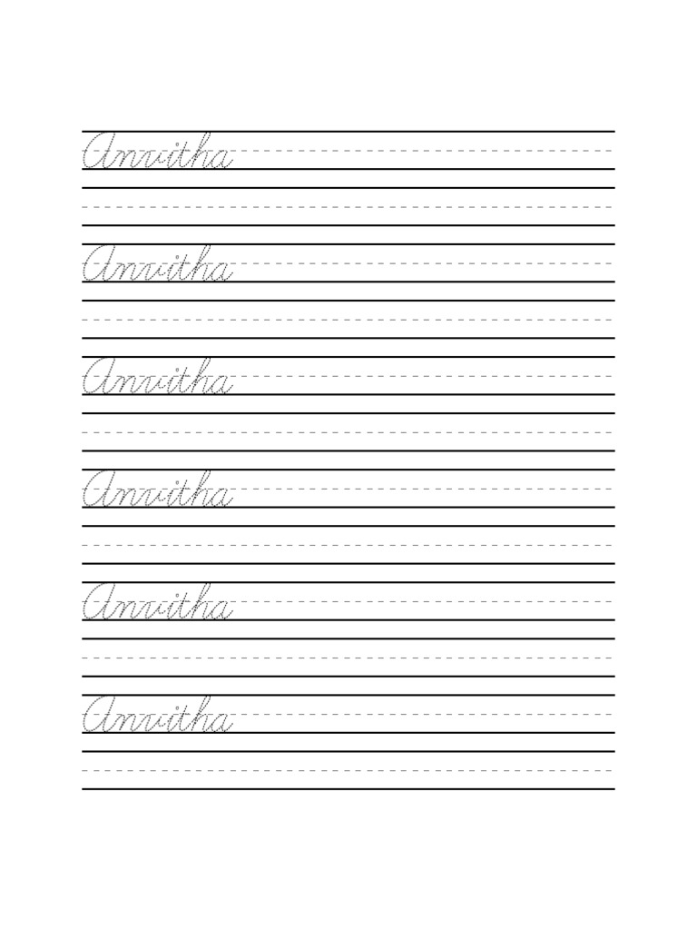 Cursive Worksheet | PDF