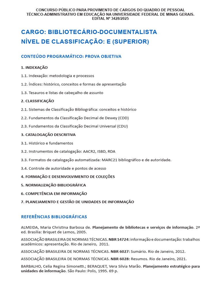 Programatico Biblio | PDF | Biblioteca acadêmica | Science