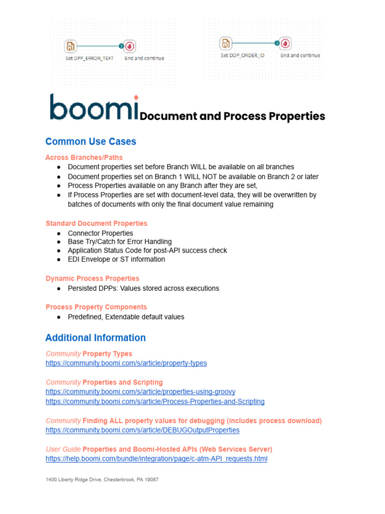 Boomi Document and Process Properties Handout (Updated 2024) | PDF ...