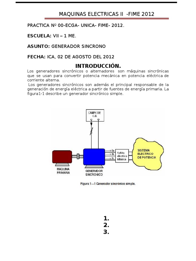 GENERADOR SINCRONO