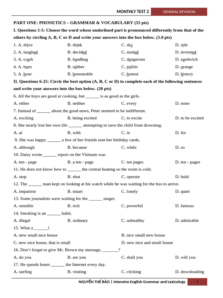 Monthly Test 2 | PDF | Greenhouse Effect | Atmosphere Of Earth