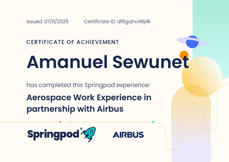 Airbus Certificate | PDF