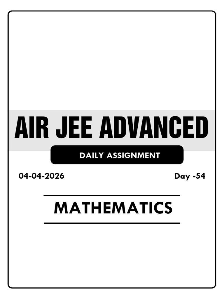 Day 54 Maths Assignment 04-04-2026 | PDF | Function (Mathematics) | Numbers