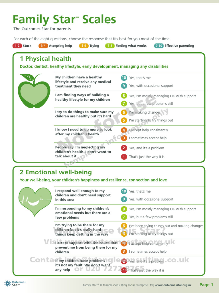 Family Star Scales Preview | PDF | Interpersonal Relationships | Human ...