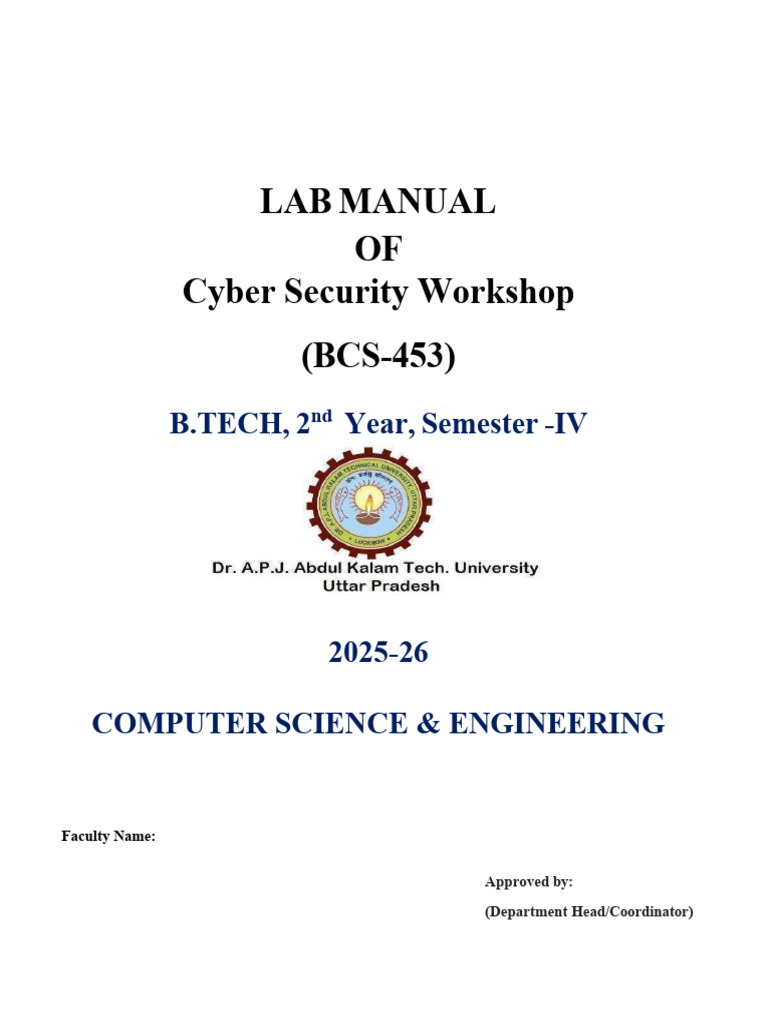 Cyber Security Workshop | PDF | Transmission Control Protocol | Denial ...