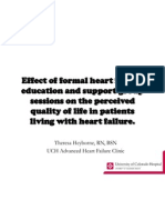 Effect of Formal Heart Failure Education and Support Group Sessions On The Perceived Quality of Life in Patients Living With Heart Failure