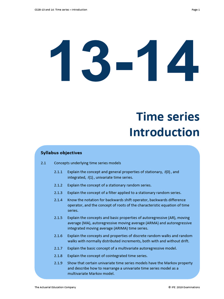 Time Series | PDF | Time Series | Autoregressive Model