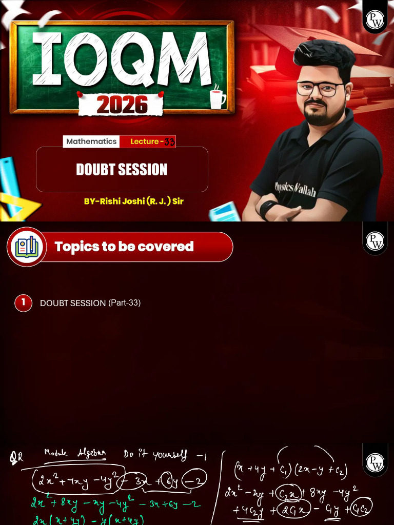 Doubt Session Class Notes | PDF