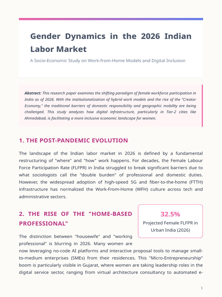 Gender Dynamics Labor 2026 | PDF | Labour Economics | Market (Economics)