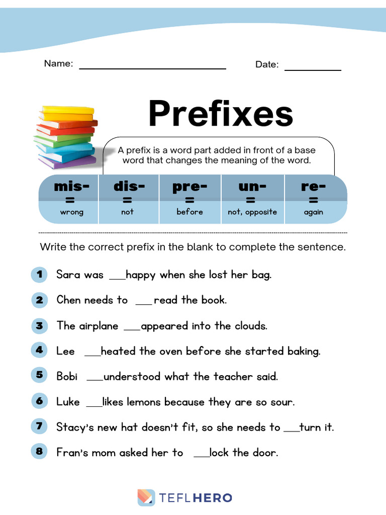 Prefixes Worksheet 2 | PDF