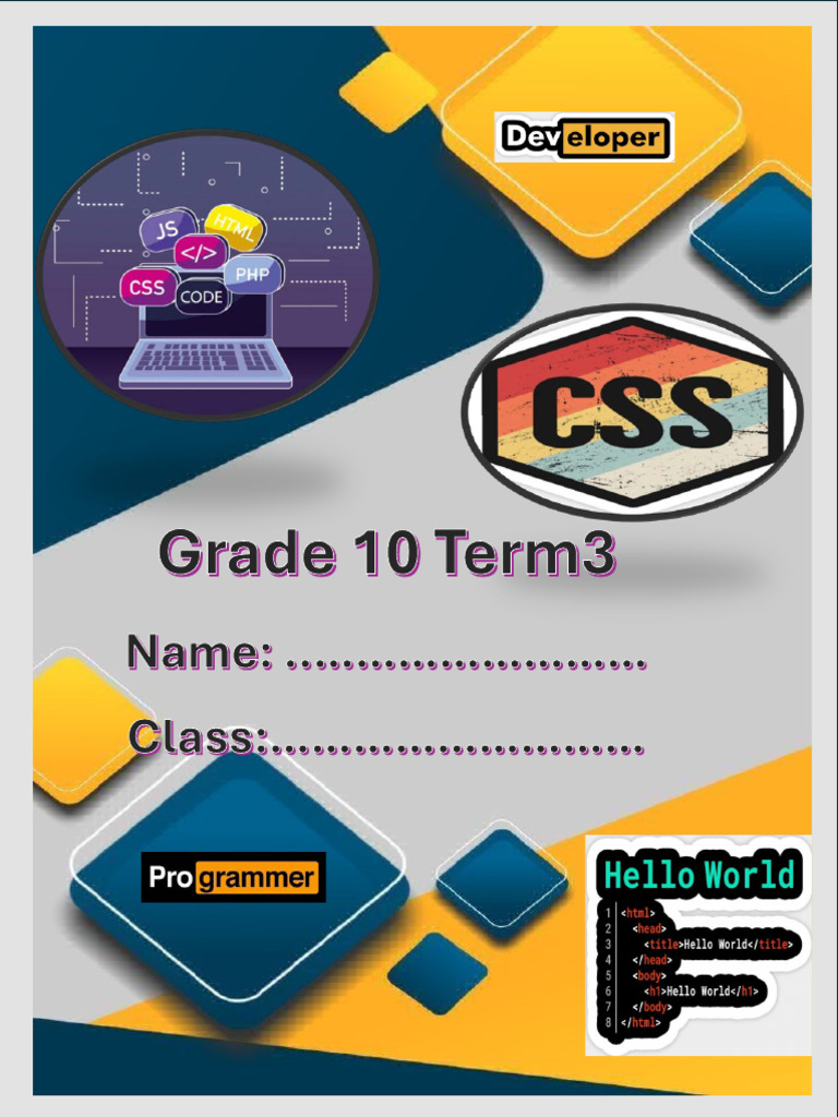 G10 Final Sheet Term3 | PDF | Typefaces | Html Element