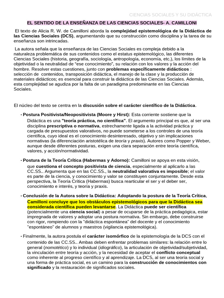 Didáctica de Las Ciencias Sociales | PDF | Aprendizaje | Enseñando