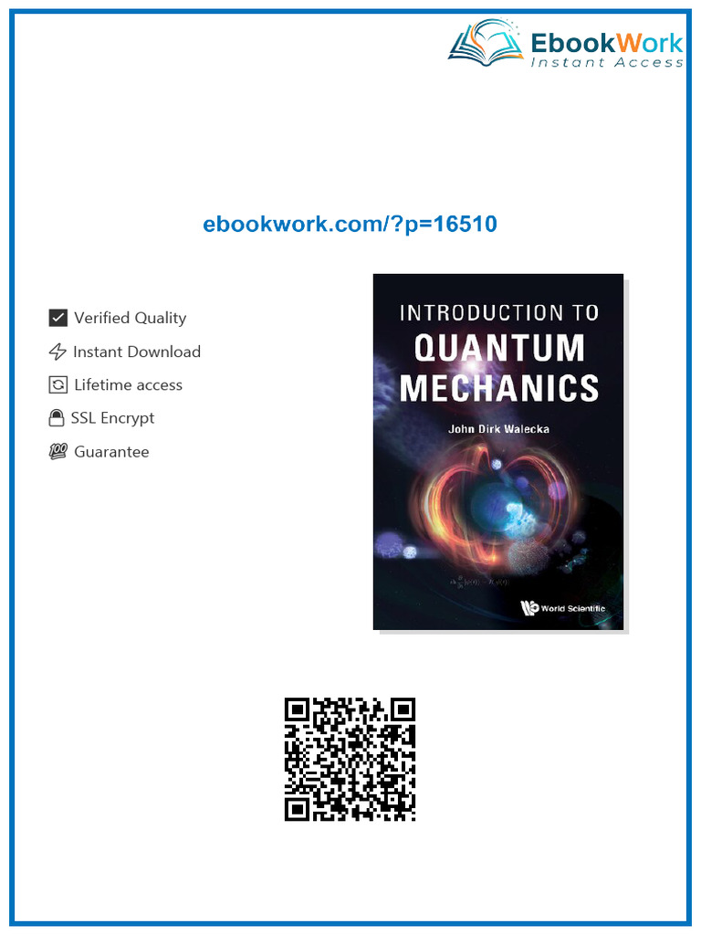 Introduction to Quantum Mechanics John Dirk Walecka full chapters | PDF ...