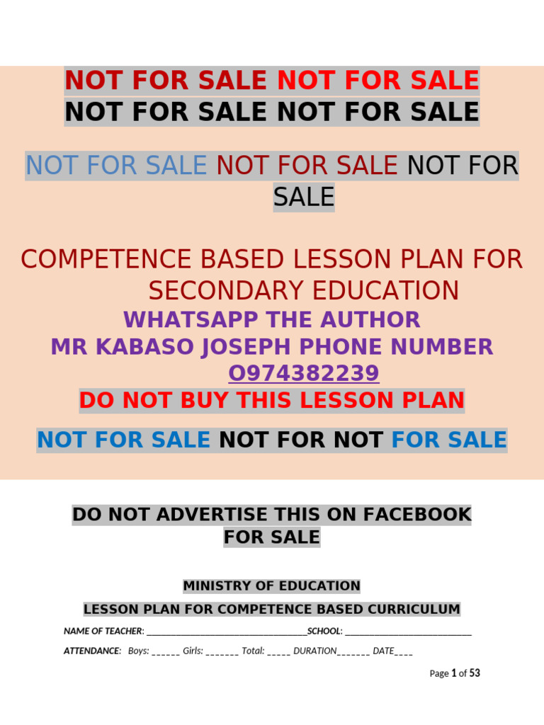 Lesson Plans Form One Term 2 Lesson Plan History | PDF | Creativity ...