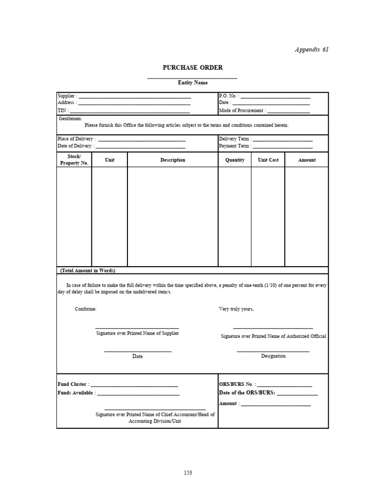 Appendix 61 PO | PDF | Business