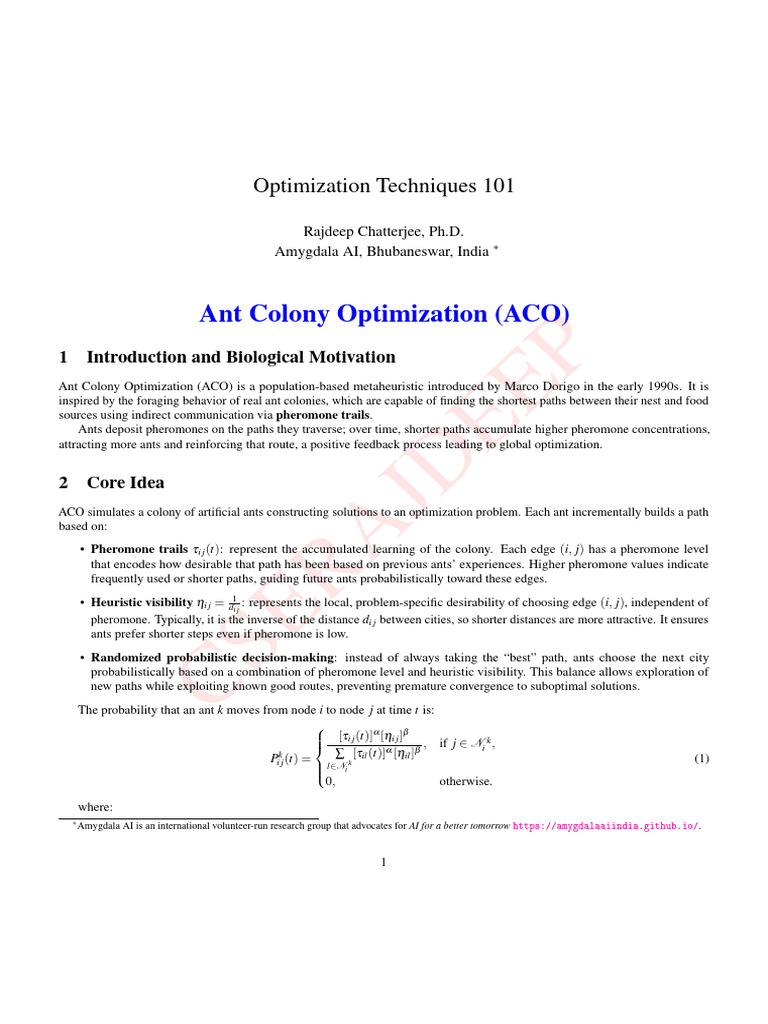 Naive ACO Optimizations 101 | PDF | Algorithms And Data Structures ...