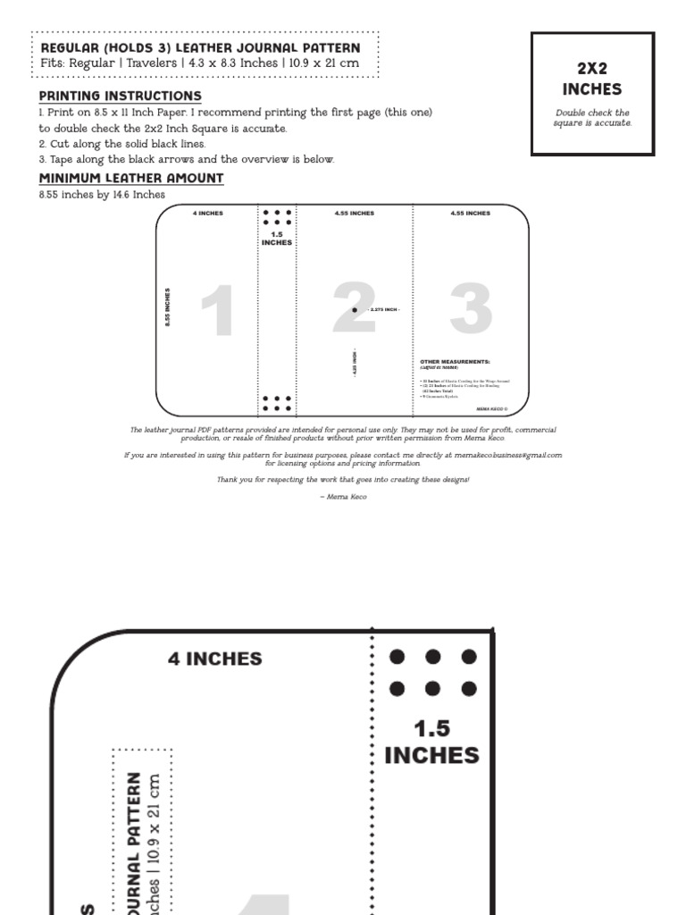 Regular+ +Holds+3+ +Leather+Journal+Template+ +Mema+Keco | PDF ...