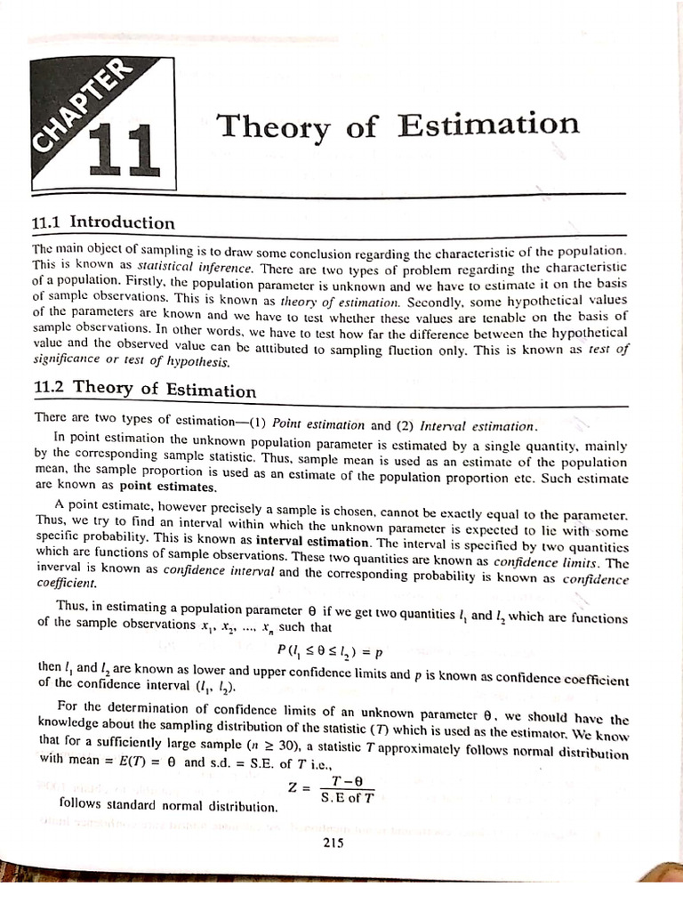 Theory of Estimation | PDF