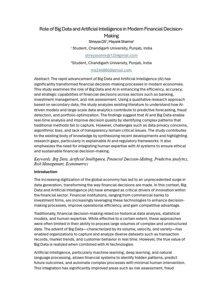 Research Paper Big | PDF | Artificial Intelligence | Intelligence (AI ...