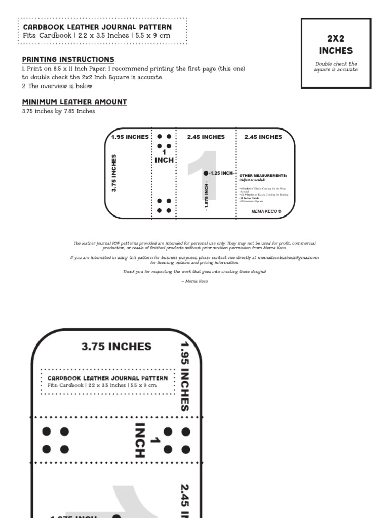 Cardbook+ +Leather+Journal+Template+ +Mema+Keco | PDF | Manufactured Goods