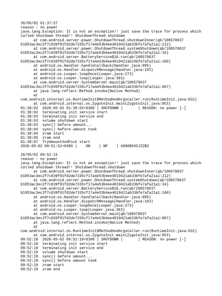 Power Off Reset Reason Backup | PDF | Java (Programming Language ...