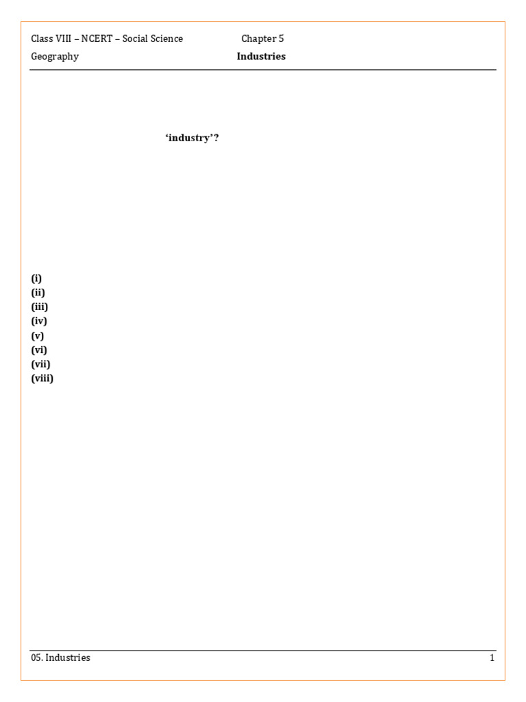 Chapter 5 - Industries | PDF | Mining | Iron