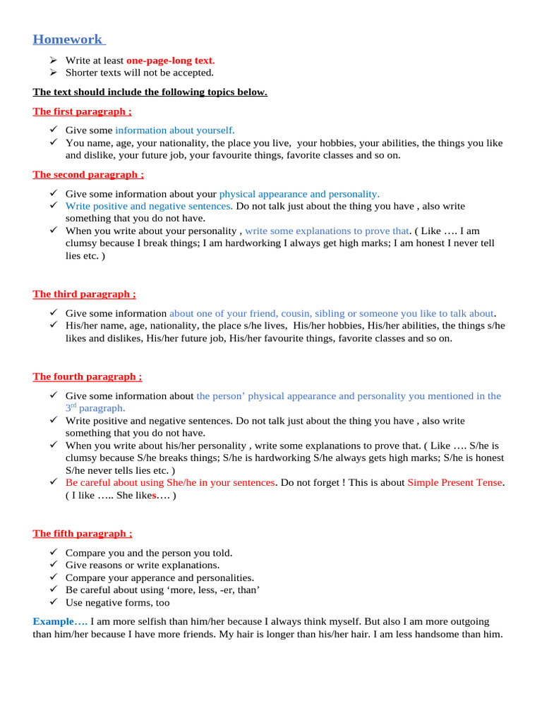 7D Unit 1 Writing Activity | PDF