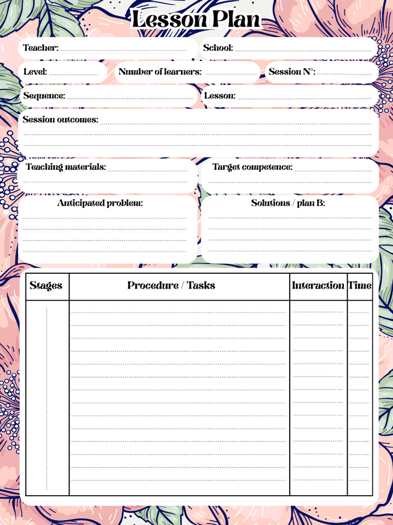 Lesson Plan 2025 | PDF