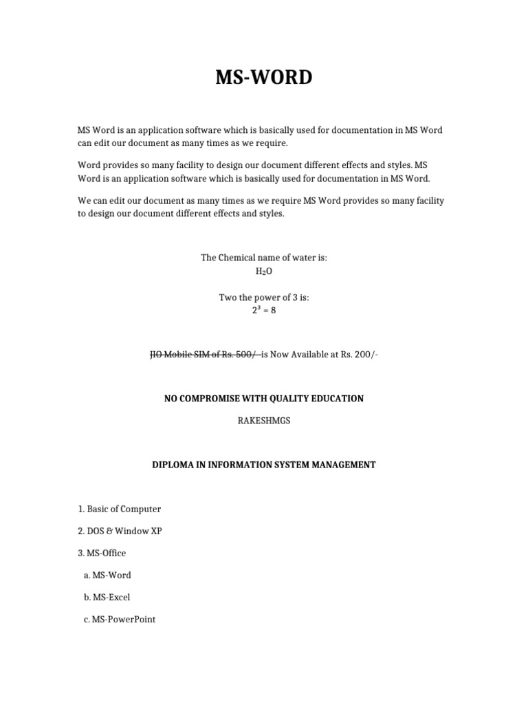 MS Word Practice Document-1 | PDF