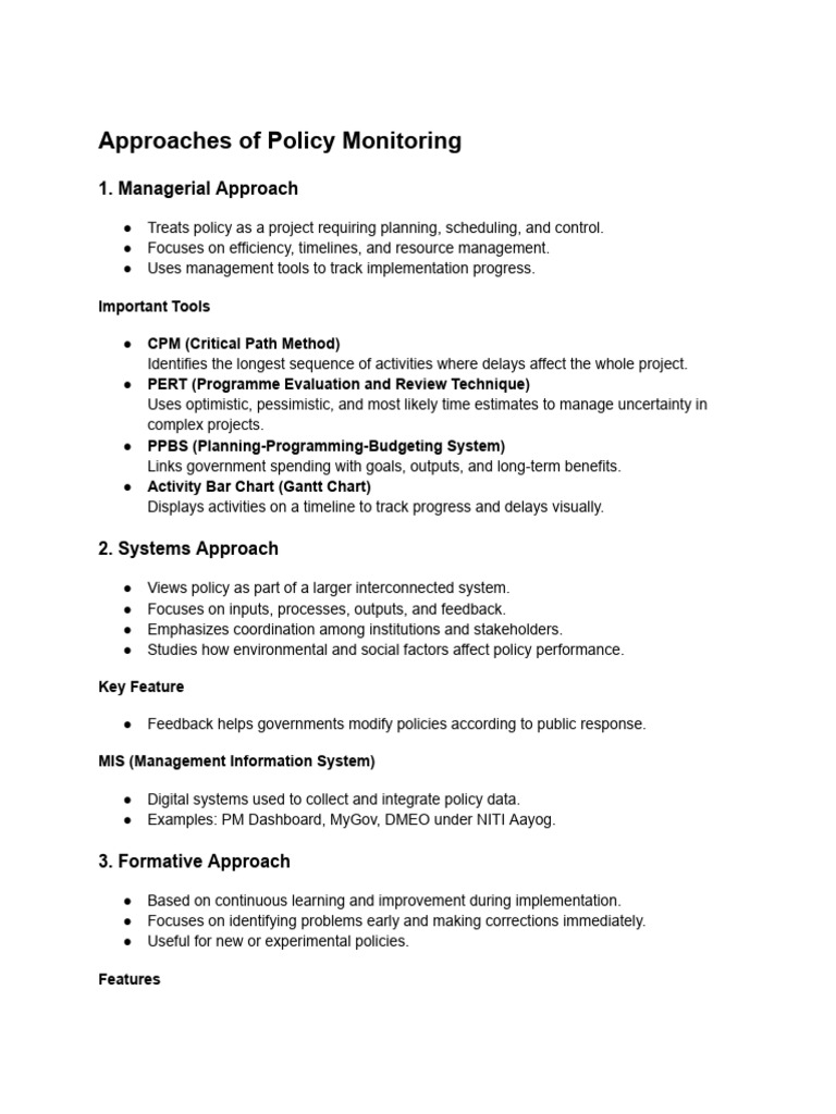 Approaches of Policy Monitoring | PDF | Policy | Business