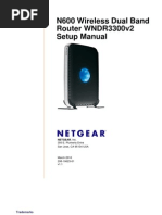 N600 Wireless Dual Band Router WNDR3300v2 Setup Manual: Netgear, Inc