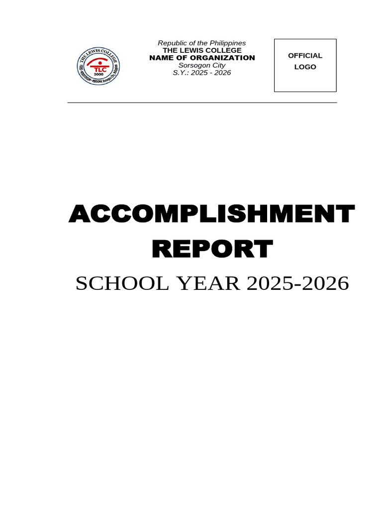 Accomplishment Report Template | PDF