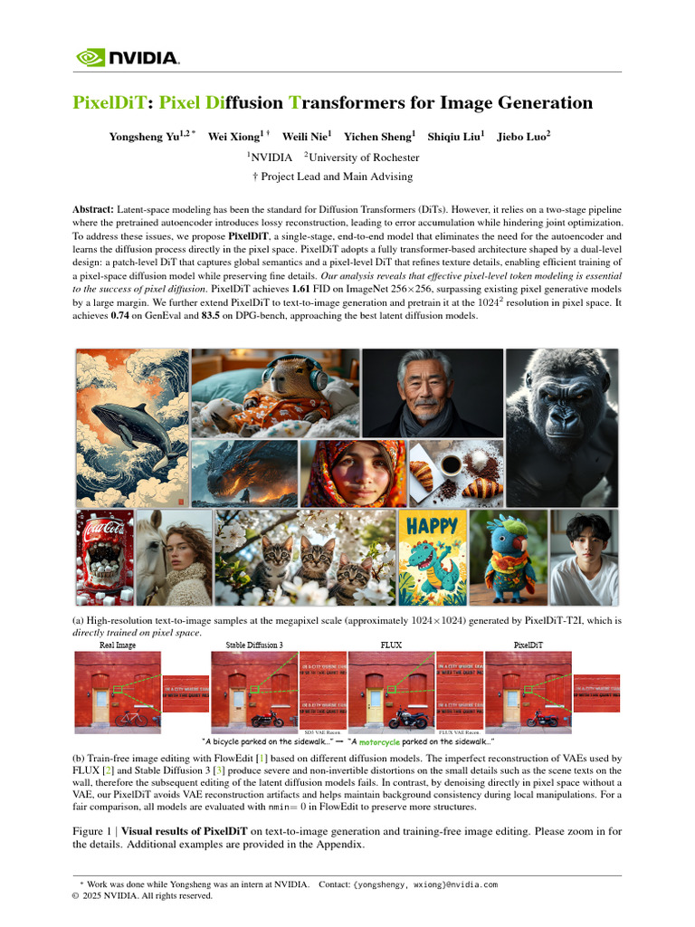 Pixel Diffusion Transformers for Image Generation | PDF | Data ...