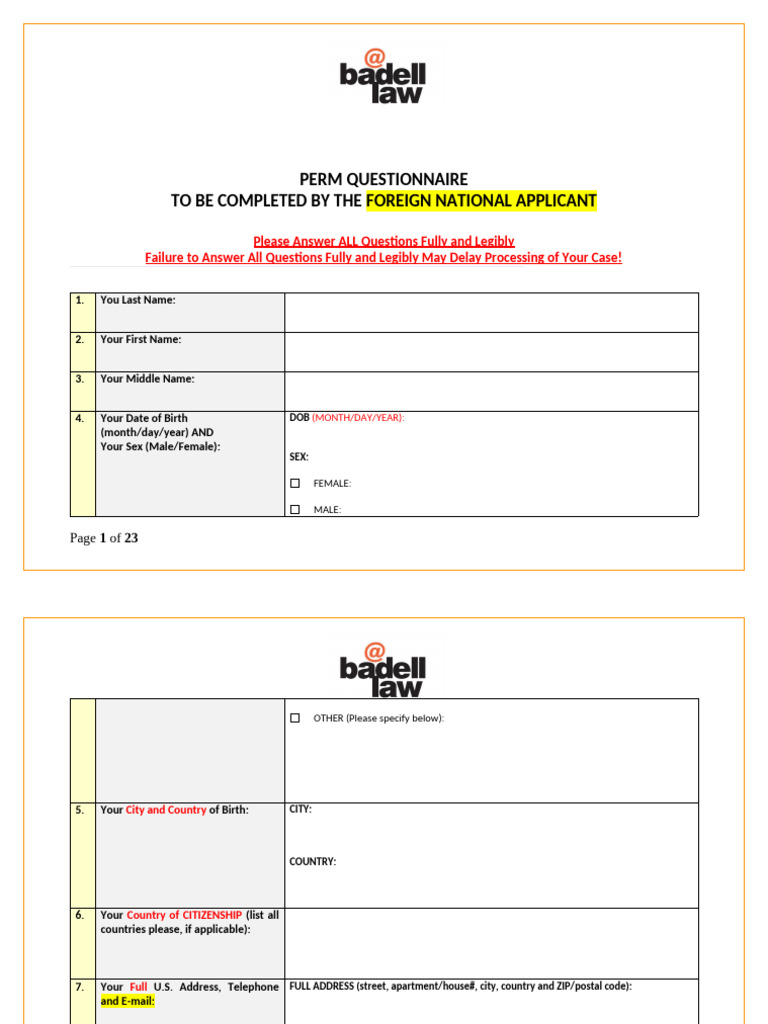 2025 Perm Applicant | PDF | H 1 B Visa | Zip Code