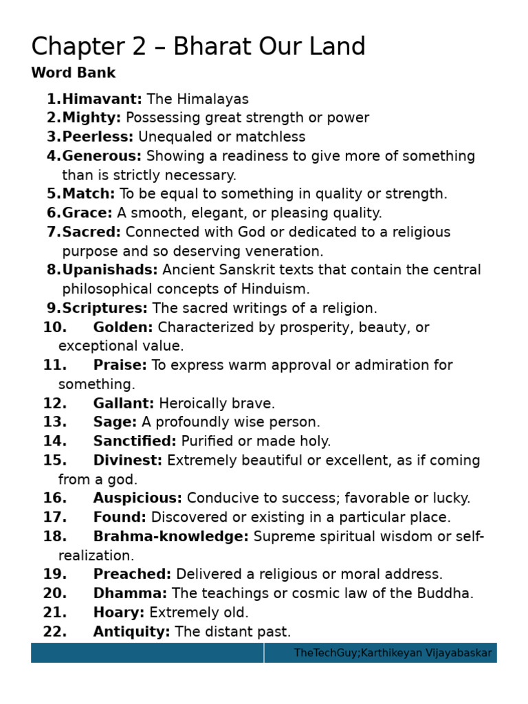 Chapter 2 - Word Bank | PDF