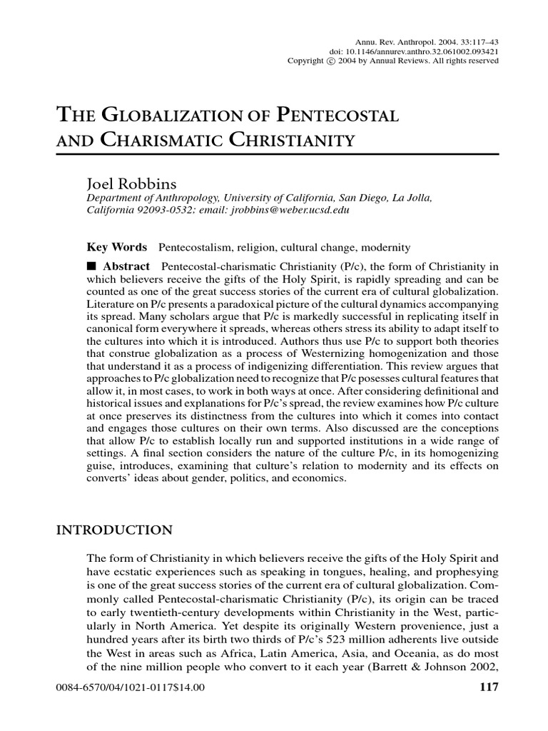 The Globalizationof Pentecostal | PDF | Holiness Movement | Pentecostalism