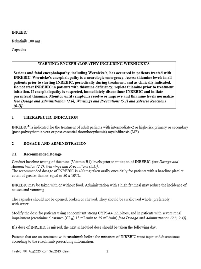 Fedratinib as Dihydrochloride Monohydrate 100 Mg | PDF | Pregnancy ...
