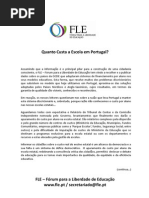 Quanto Custa a Escola Em Portugal?