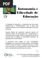 Autonomia e Liberdade de Educação - por Fernando Adão da Fonseca