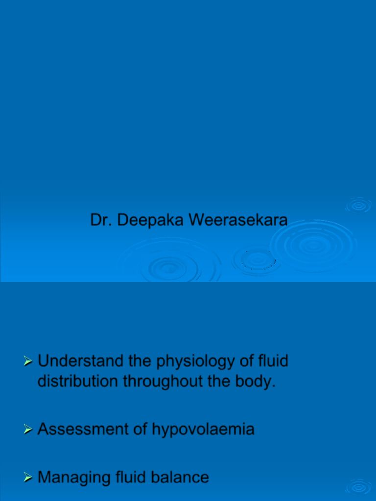 Fluid Electrolyte Balance | PDF | Dehydration | Medical Specialties